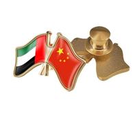 Spilla Con Bandiera Della Cina E Degli Emirati Arabi Uniti - Spille Dell'Amicizia Con Stampa A Bandiera In Cristallo Spilla Con Distintivo In Stile Nazionale Patriottico Accessori Per Vestiti B