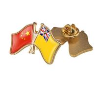 Spilla Con Bandiera Della Cina E Della Nuova Croce Di Elys - Spilla Da Bavero Con Stampa Patriottica Vintage Distintivo Della Nazione Novella Accessori Per Vestiti Gioielli Regalo A Farfalla