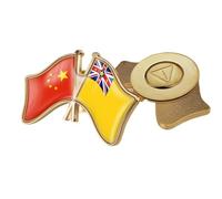 Spilla Con Bandiera Della Cina E Della Nuova Croce Di Elys - Spilla Da Bavero Con Stampa Patriottica Vintage Distintivo Della Nazione Innovativa Accessori Per Vestiti Gioielli Regalo Magnetico A