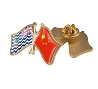Spilla Con Bandiera Della Croce Indiana Britannica E Cinese - Spilla Con Stampa Patriottica Vintage Spilla Con Distintivo Della Nazione Accessori Per Vestiti Farfalla B