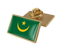 Spilla Con Bandiera Della Mauritania - Spilla Geometrica Quadrata Spilla Artistica Spilla Con Mappa Gioielli Creativi Per Donne Uomini Feste Viaggi Accessori Regalo Rettangolo