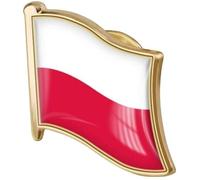 Spilla con bandiera della Polonia, distintivo polacco da bavero, Medio, Plastica