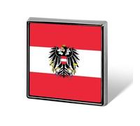 Spilla Con Bandiera Della Repubblica D'Austria Spilla Creativa Con Bandiera Nazionale A Forma Di Quadrato/Cerchio/Cuore Accessorio Souvenir In Stile Nazionale Patriottico Unisex