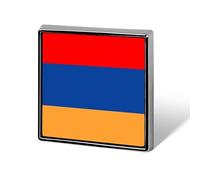 Spilla Con Bandiera Della Repubblica Di Armenia Spilla Creativa Con Bandiera Nazionale A Forma Di Quadrato/Cerchio/Cuore Accessorio Souvenir In Stile Nazionale Patriottico Unisex