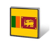 Spilla Con Bandiera Della Repubblica Socialista Dello Sri Lanka Spilla Creativa Con Bandiera Nazionale A Forma Di Quadrato/Cerchio/Cuore Accessorio Souvenir In Stile Nazionale Patriottico Unisex