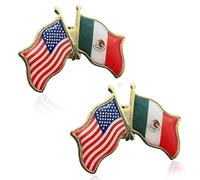 Spilla con bandiera dell'amicizia del Messico americano che sventolava US USA MX Pins Bulk Stati Uniti Messicano Patriottico Souvenir Pin, confezione di spille per cappelli, cravatte, vestiti, zaini