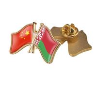 Spilla Con Bandiera Dell'Amicizia Tra Cina E Bielorussia - Spilla Con Bandiera Patriottica In Cristallo Stampata Spilla Con Bandiera Regalo Souvenir Per Uomini E Donne Farfalla A