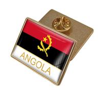 Spilla Con Bandiera Dell'Angola In Cristallo Personalizzata Spilla Con Stampa Forma Di Bandiera Distintivo Con Bandiera Spille Da Bavero Cappello Accessori Per Donne E Uomini