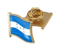 Spilla Con Bandiera Dell'Honduras - Spilla Con Emblema Stampato Con Nome Del Paese Retrò Distintivo Patriottico Per Abbigliamento Borse Camicie Viaggi Novità Accessori Bandiera