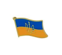 Spilla con bandiera dell'Ucraina, spilla da bavero in metallo, spilla da uomo con bandiera nazionale ucraina, regalo con donne ucraine, supporto ideale per