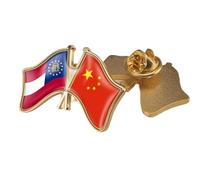Spilla Con Bandiera Intersecata Cina E Georgia - Spilla Magnetica Geometrica In Stile Nazionale Con Bandiera Spilla Con Emblema Nazionale Accessorio Distintivo Per Uomo E Donna Farfalla B
