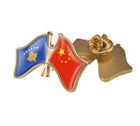 Spilla Con Bandiera Intersecata Cina E Kosovo - Spille Con Stampa Geometrica Classica In Cristallo Distintivi Per Risvolto Spille Per Bottoni Per Giacca E Zaino Spille Per Accessori Farfalla B