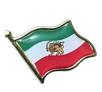 Spilla con bandiera iraniana con robusta base in lega di ferro e rivestimento in resina epossidica per abbigliamento formale ed evento diplomatico distintivo bandiera iraniana, One Size, come
