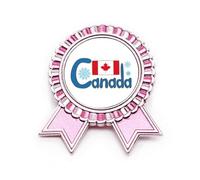 Spilla con bandiera nazionale del Canada, modello blu, spilla rosa vincitrice premio medaglia, Medio, Metallo
