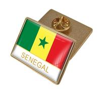 Spilla Con Bandiera Nazionale Del Senegal - Spilla Con Bandiera Geometrica In Stile Nazionale Spilla Con Stemma Nazionale Spilla Con Distintivo Vintage Spilla Per Uomo E Donna