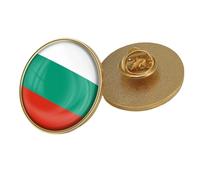Spilla Con Bandiera Nazionale Della Bulgaria - Spilla Con Bandiera Geometrica In Stile Nazionale Spilla Con Stemma Nazionale Spilla Con Bavero Per Uomo E Donna Rotonda