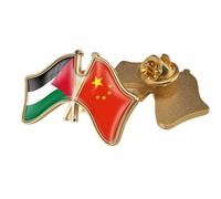 Spilla Con Bandiera Patriottica Croce Della Cina E Della Palestina In Cristallo Novità Spilla Con Bandiera Creativa Accessorio Distintivo Con Spilla Per Cravatta Con Regalo B