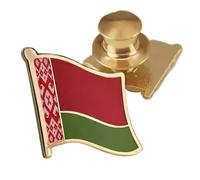 Spilla Con Bandiera Patriottica Della Bielorussia - Spilla Con Spilla Patriottica In Smalto Colorato Con Bandiera Spilla Con Accessorio Per Cravatta Con Cerchio Geometrico Retrò