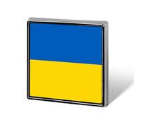 Spilla Con Bandiere Nazionali Della Personalità Creativa Dell'Ucraina Spilla Da Bavero In Metallo Rotonda/Quadrata/A Forma Di Cuore Con Bottone A Farfalla Spille Per Uomo Donna Accessori Regalo