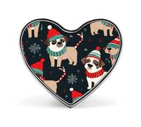 Spilla con bottone a forma di cane "Buon Natale", progetta la tua spilla personalizzata, spilla alla moda, spille decorative in metallo per