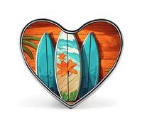 Spilla con bottone in legno e tavola da surf, progetta la tua spilla personalizzata, spilla alla moda, spille decorative in metallo per cap