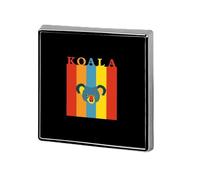 Spilla con bottone personalizzato a forma di simpatico orso koala, spilla quadrata, spilla per donna e uomo
