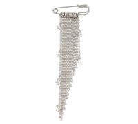 Spilla con catena in metallo con frange per gli appassionati di moda per compleanni, vacanze, eventi speciali, come elegante spilla con nappe a catena, Misura unica, come descritto
