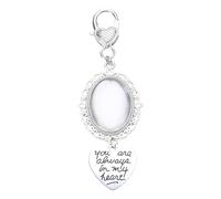 Spilla con ciondolo a forma di cuore per bouquet di bouquet, ideale come regalo per la sposa, gioielli fatti a mano, idea regalo, One Size, come descritto