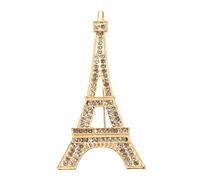 Spilla con ciondolo a forma di Torre Eiffel di Parigi Rhines, con ciondolo a forma di collana (