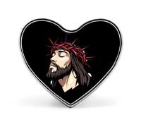 Spilla con corona di spine di Cristo per donne e uomini, spilla con distintivo a forma di cuore per feste e matrimoni