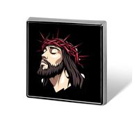 Spilla con corona di spine di Cristo, spilla quadrata da bavero per donna e uomo, regalo