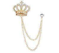 Spilla con corona di strass nappa Spille da bavero Camicia Colletto Distintivo corpetto for accessori for gioielli uomo(Gold)