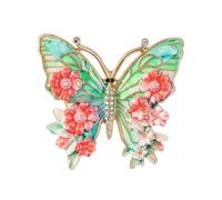 Spilla con corpetto a farfalla dipinta a smalto: elegante accessorio da donna for ogni occasione(Rosso)