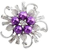 Spilla con Corpetto Squisito Lucido da Donna Faux Pearl e Flower Design Abbigliamento Accessori Chic Unique Dress Sciarpe Clip per Scialle Durability And Fashion