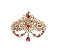 Spilla con cristalli esotici del Marocco con nappe dal design scavato, per abiti da sposa, spilla con cristalli, One Size, come descritto