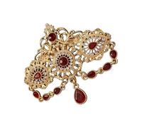 Spilla con cristalli esotici del Marocco con nappe dal design scavato, per abiti da sposa, spilla con cristalli, One Size, come descritto