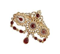 Spilla con cristalli esotici del Marocco con nappe dal design scavato, per abiti da sposa, spilla da donna, Misura unica, come descritto