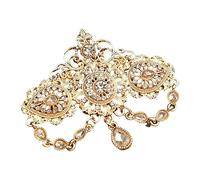 Spilla con cristalli esotici del Marocco con nappe dal design scavato, per abiti da sposa, spilla da donna, Misura unica, come descritto