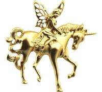 Spilla con design barocco con elfi alati da cavallo, giacca del completo, gioielli, accessori per abbigliamento, spille, regali per coppie per feste natalizie, ciondoli di nicchia