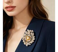 Spilla con design fuochi d'artificio, spilla decorativa lucida, gioiello chic per le donne