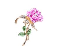 Spilla con diamanti rosa Spilla Pin Clip Collare Boutonniere Per Le Donne Abbigliamento Da Sposa Gioielli Rosa Design Pratico