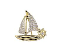 Spilla con diamanti, spille in metallo, spille per barca a vela spille in lega, gioielli unisex regalo per lui o lei, vestito con spilla abbottonata