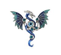 Spilla con disegni draghi intricati Gioielli in lega per uso prolungato Personalizza per compleanni eventi speciali Elegante spilla a forma drago