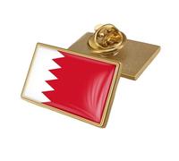 Spilla Con Distintivi Bahrain - Spilla Con Stampa Bandiera Di Cristallo Semplice Spilla Con Bandiera Patriottica Per Abbigliamento Unisex Borse Camicie Zaini Artigianato Rettangolo