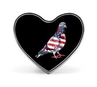 Spilla con distintivo a forma di cuore stampato con bandiera patriottica degli Stati Uniti, spilla divertente con bottone decorativo per cravatta da bavero per uomo e donna