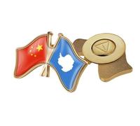 Spilla Con Distintivo Della Bandiera Dell'Amicizia Tra Cina E Antartide Spille Con Stampa Della Bandiera Patriottica Spilla Artistica Spilla Da Bavero Fibbia Gioielli Per Donne E Uomini Regalo