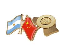 Spilla Con Distintivo Della Bandiera Dell'Amicizia Tra Cina E Argentina Spille Con Stampa Della Bandiera Patriottica Spilla Artistica Spilla Da Bavero Fibbia Gioielli Per Donne E Uomini Regalo