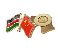 Spilla Con Distintivo Della Bandiera Dell'Amicizia Tra Cina E Kenya Spille Con Stampa Della Bandiera Patriottica Spilla Artistica Spilla Da Bavero Fibbia Ciondolo Gioielli Per Donne E Uomini Regalo