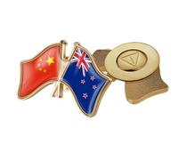Spilla Con Distintivo Della Bandiera Dell'Amicizia Tra Cina E Nuova Zelanda Spille Con Stampa Della Bandiera Patriottica Spilla Artistica Spilla Da Bavero Fibbia Gioielli Per Donne E Uomini Regalo