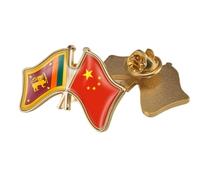 Spilla Con Distintivo Della Bandiera Dell'Amicizia Tra Cina E Sri Lanka Spille Con Stampa Della Bandiera Patriottica Spilla Artistica Spilla Da Bavero Fibbia Ciondolo Gioielli Per Donne E Uomini B
